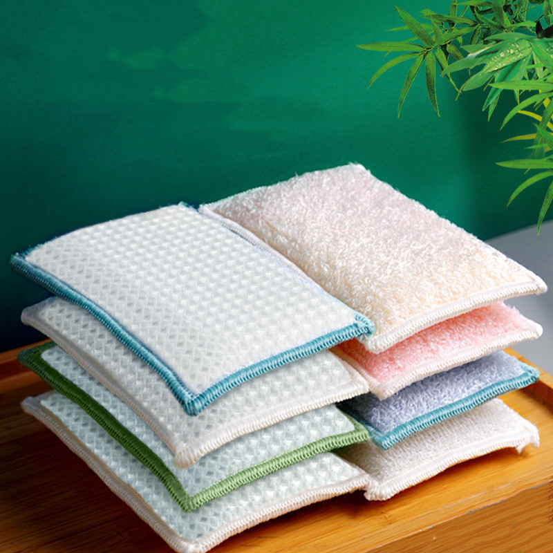 3/2Pcs Double Sided Kitchen Cl - Bamboo Fiber Trunk ulasan dan harga