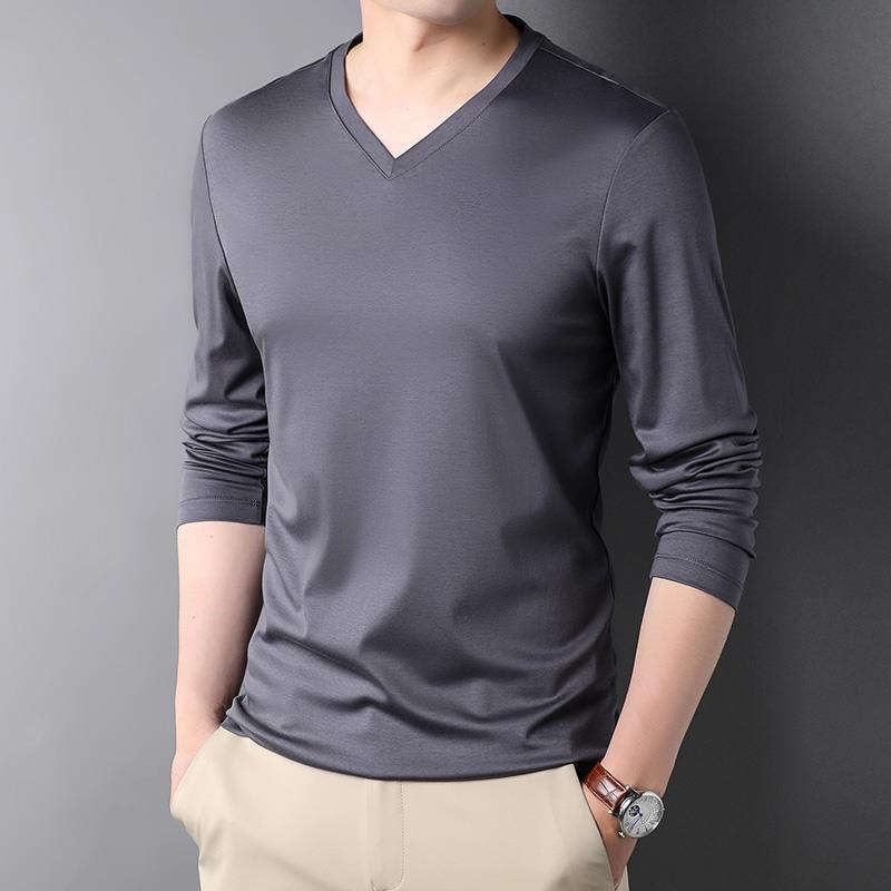 Stylish 2023 V-Neck Long Sleev - Undershirt Crew Neck ulasan dan harga