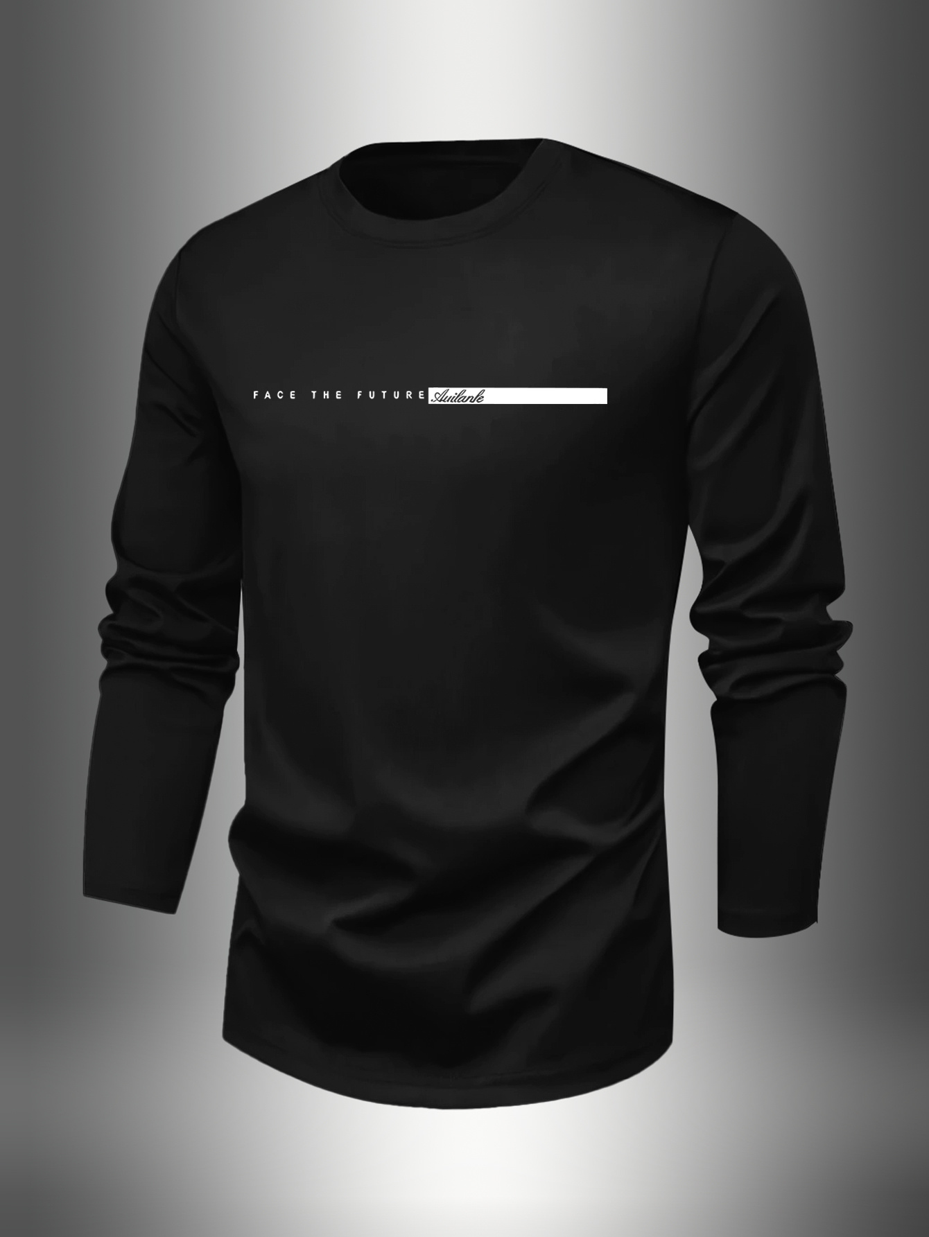 100 COTTONMen Crew Neck Long S - Undershirt Crew Neck ulasan dan harga