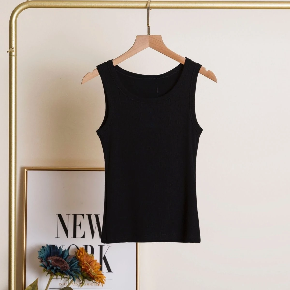 Ribbed Tank with Lady Luck Sku - Tank Top Ribbed ulasan dan harga